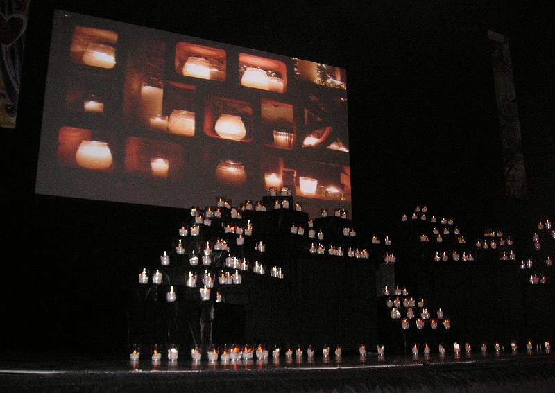 23 - Taize.jpg - Another view of Monday evening worship scene at the Civic Center.